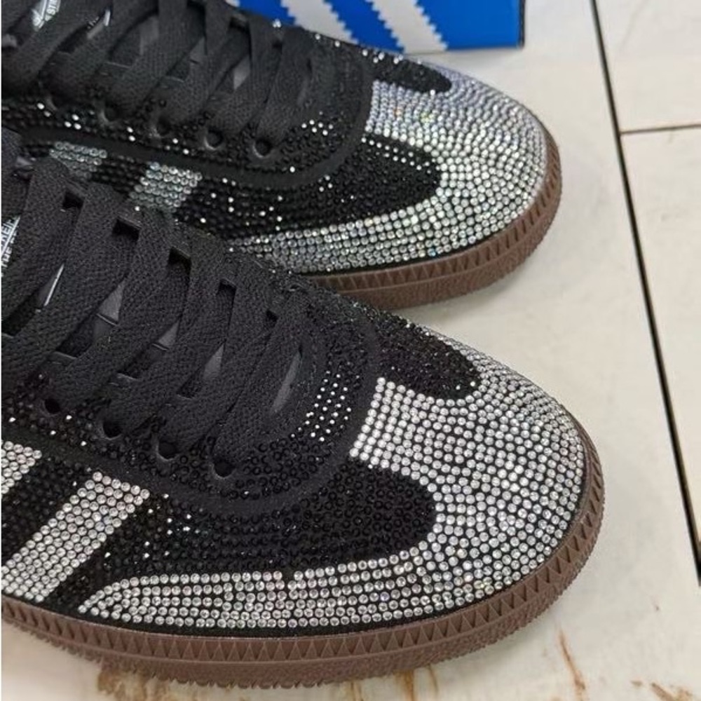 adidas Black and Silver Women's Sneakers